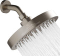 Rainfall Shower Head - 6" High Pressure Shower Heads - 2.5 GPM Shower Heads with Anti-Clog 90 Rubber Jets - 360° Rotation Adjustable Shower Head - Rustproof Bathroom Shower Head