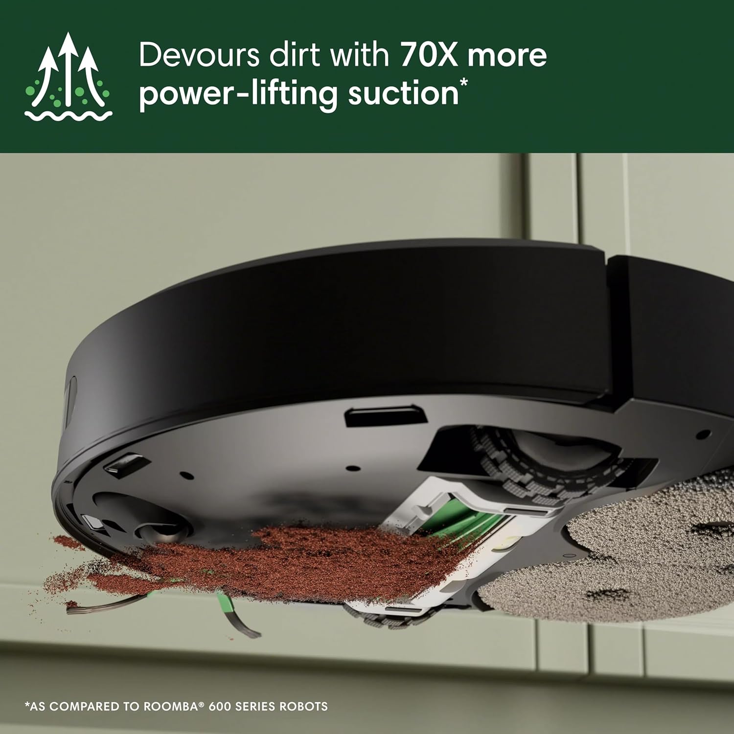 Roomba plus 405 (G181) 2In1 Vacuum & Mop Robot with Autowash Dock - Dual Spinning, Smart & Fast Mapping, Ideal for Pet Hair, Self-Empties 75 Days, Intense Suction, Pad Washing & Drying