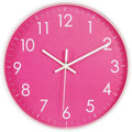 10-Inch Modern Simple Wall Clock Indoor Silent Non-Ticking Quartz Quiet Sweep Movement Battery Operated Wall Clock for Office/Kitchen/Bedroom/School Decorative